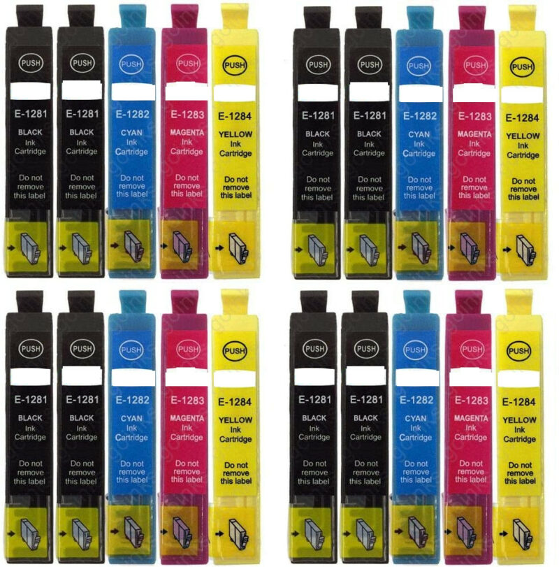 KIT 20 PEZZI COMPATIBILE CON Epson T1282  T1283 T1284 T1285 COMPATIBILE   20 PEZZI