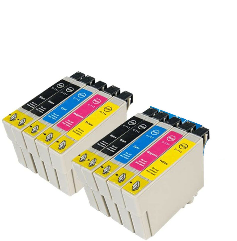 KIT 10 PEZZI COMPATIBILE CONEpson T0711 T0712 T0713 T0714 10 PEZZI MISTI